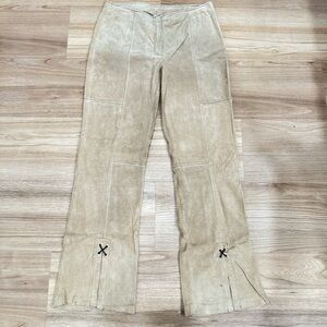 Suede pants
